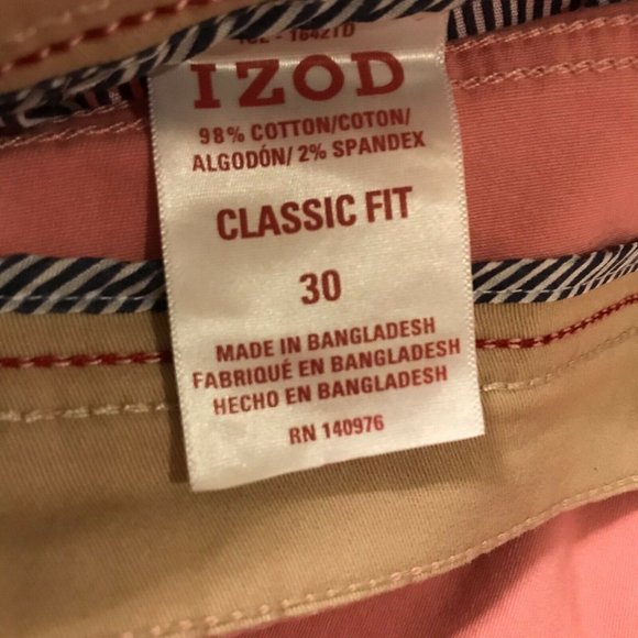 Izod Saltwater Denim Shorts Faded Rose 